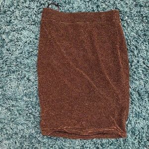 Pencil skirt - gold/black